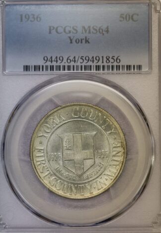 1936 York Commemorative Half Dollar PCGS MS64