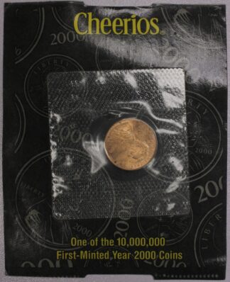 AUCTION- 2000 Cheerios Lincoln Cent on Original Card