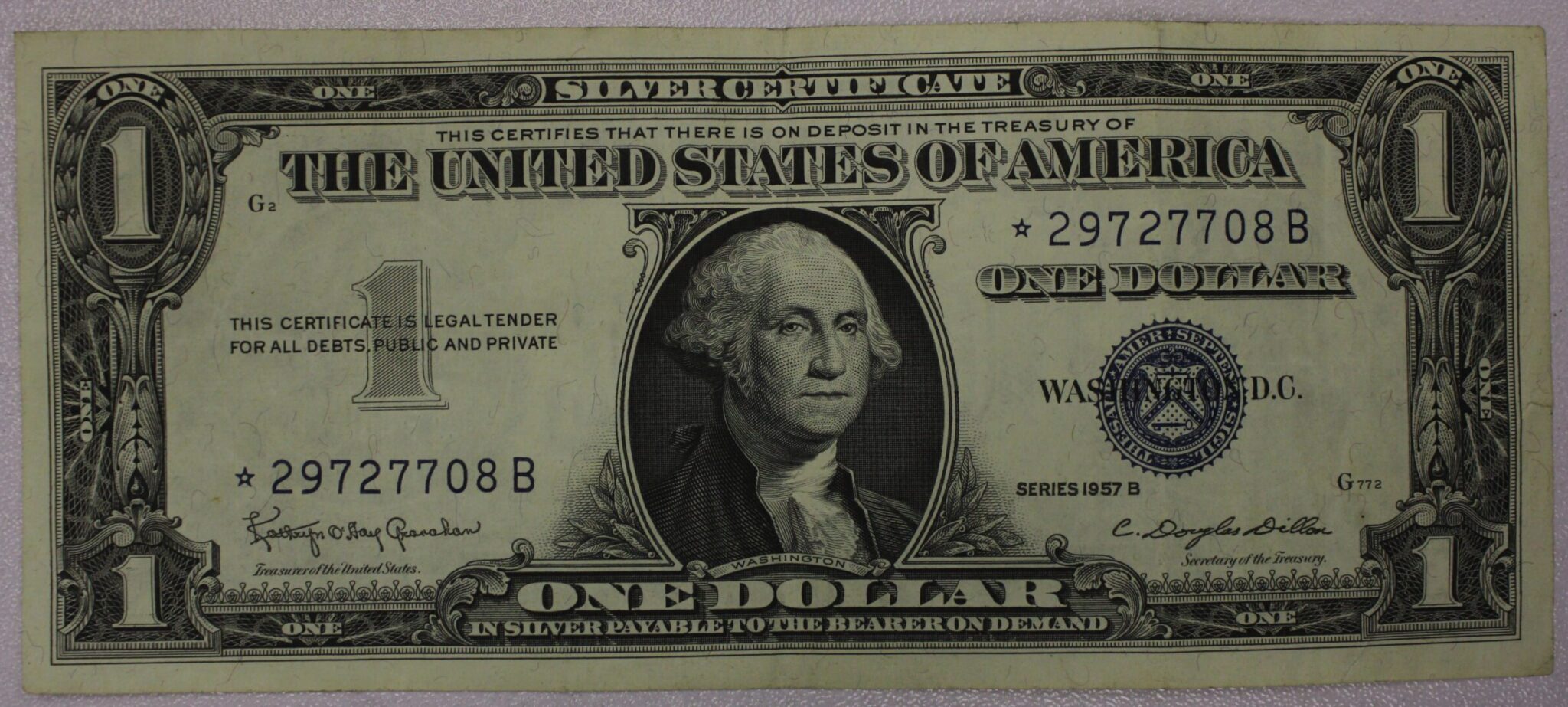 AUCTION- 1957-B One Dollar Silver Certificate STAR Note XF-AU ...