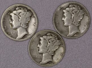 AUCTION- 1926-S, 1931-D & 1945-Micro S Mercury Dimes Circulated