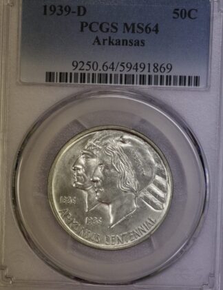 1939-D Arkansas Commemorative Half Dollar PCGS MS64