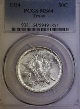 1934 Texas Commemorative Half Dollar PCGS MS64