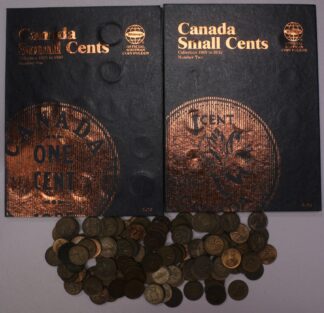1920-2010 Canada Cents Two Partial Folders PLUS 170 Loose Cents