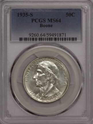 1935-S Boone Commemorative Half Dollar PCGS MS64