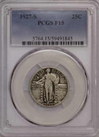 1927-S Standing Liberty Quarter PCGS F15