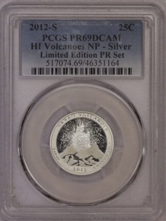 2012-S Silver Hawaii Volcanoes Quarter PCGS PR69 DCAM