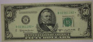 1950-D 50 Dollar Federal Reserve STAR NOTE  (New York District) XF-AU
