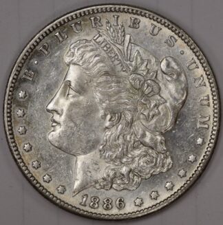 1886 S Morgan Dollar PCGS AU Cleaned