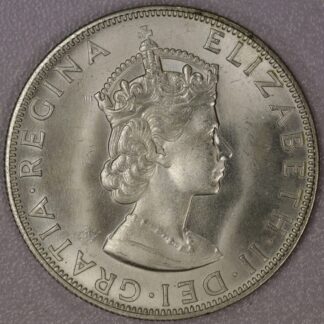 1964 Bermuda Crown 50% Silver