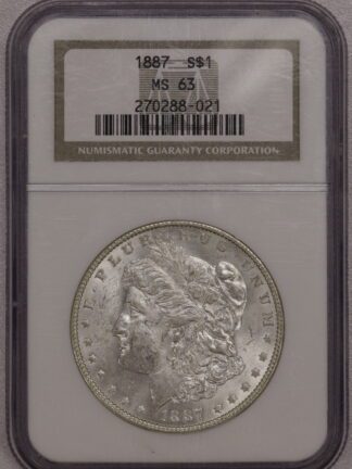 1887 Morgan Dollar NGC MS63