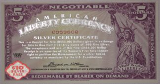 2003 Five Dollars American Liberty Currency NORFED Crisp Uncirculated