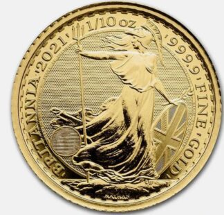 2021 1/10 th Britannia .999.9 Gold 10 Pounds Elizabeth