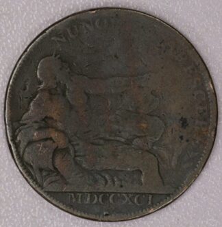 1791 Let Glasgow Flourish 1/2 Penny British Conder Token