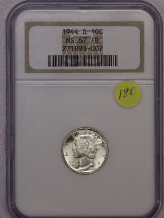 1944-D Mercury Dime NGC MS67 FB