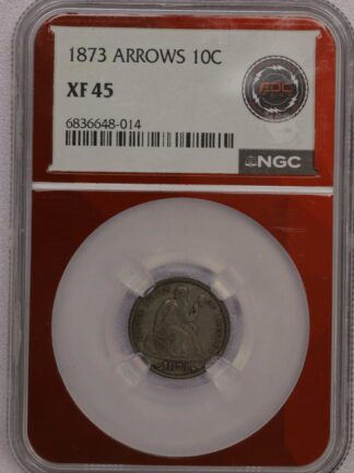 1873 Seated Liberty Dime Arrows NGC XF45