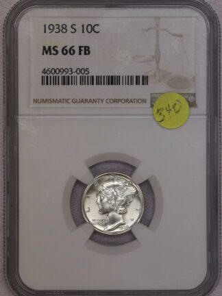1938-S Mercury Dime NGC MS66 FB