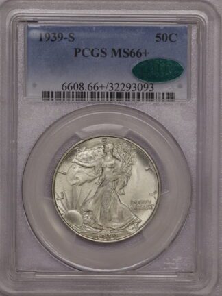 1939-S Walking Liberty Half Dollar PCGS MS66+ CAC