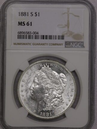 1881-S Morgan Dollar NGC MS61 #6896583-004