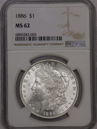 1886 Morgan Dollar NGC MS62 #6896583-003