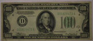 AUCTION- 1934-A One Hundred Dollars Federal Reserve Note Cleveland District (Few Pin Holes)