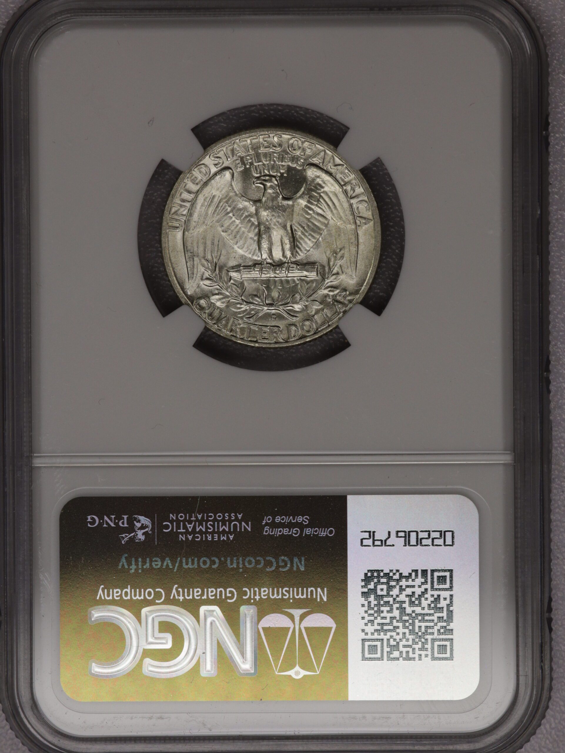 Auction- Group of Uncirculated Silver Washington Quarters: 5 Graded/2 Ungraded (See Description) - Image 3