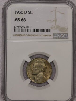 1950-D Jefferson Nickel NGC MS66