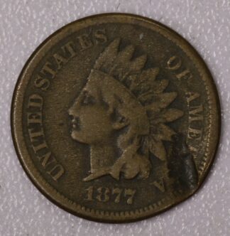 1877 Indian Head Cent, VG Details-Damaged