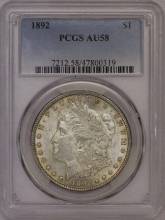 1892 Morgan Dollar PCGS AU58