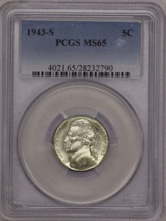 1943-S Jefferson Nickel PCGS MS65