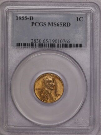 1955-D Lincoln Cent PCGS MS65 RD