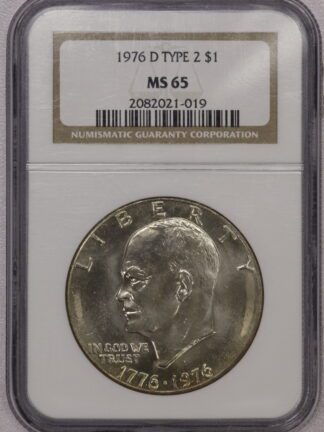 1976-D Type 2 Eisenhower Dollar NGC MS65