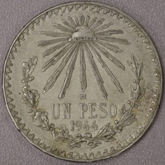 Auction - 1944 1 Peso Mexico *.720 Silver