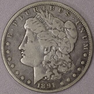 1891 CC Morgan Dollar Fine Cleaned