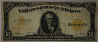 1922 Ten Dollar Gold Certificate