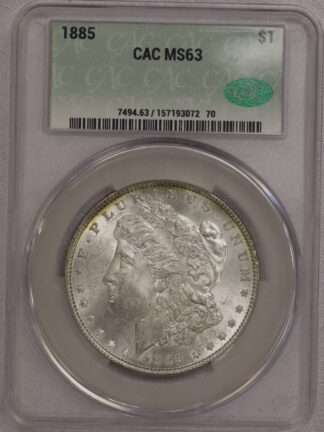 1885 Morgan Dollar CAC MS63