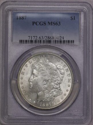 1887 Morgan Dollar PCGS MS63