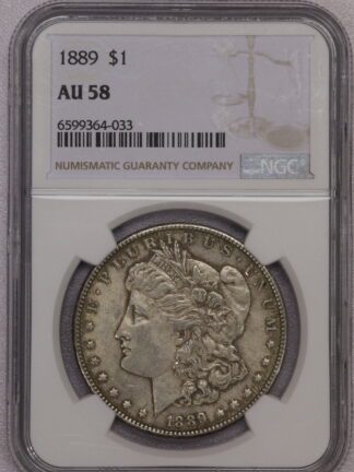 1889 Morgan Dollar NGC AU58