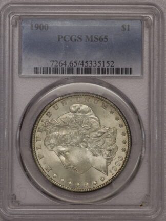 1900 Morgan Dollar PCGS MS65; Rotated in Holder