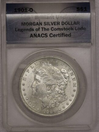 1901-O Morgan Dollar ANACS BU Legends of the Comstock Lode
