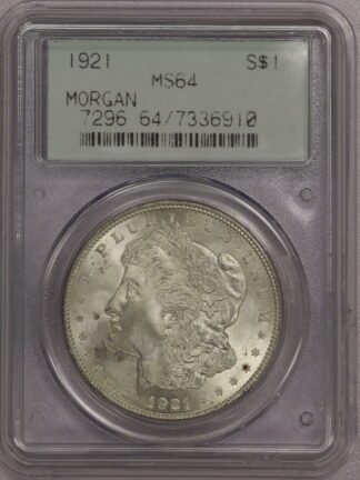 1921 Morgan Dollar PCGS MS64 OGH