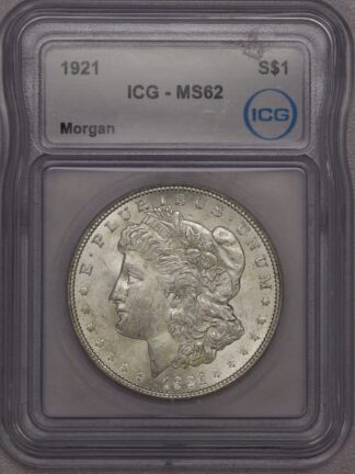 Auction-1921 Morgan Dollar ICG MS62