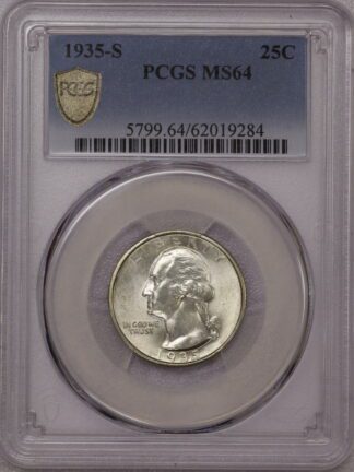 1935-S Washington Quarter PCGS MS64