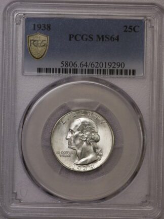 1938 Washington Quarter PCGS MS64