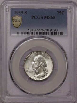 1939-S Washington Quarter PCGS MS65