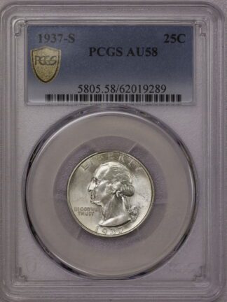 1937-S Washington Quarter PCGS AU58