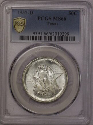 1937 D Texas Commemorative Half Dollar PCGS MS66
