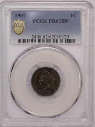 1907 Indian Head Cent PR62 BN PCGS