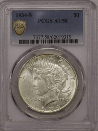 1934-S Peace Dollar PCGS AU58