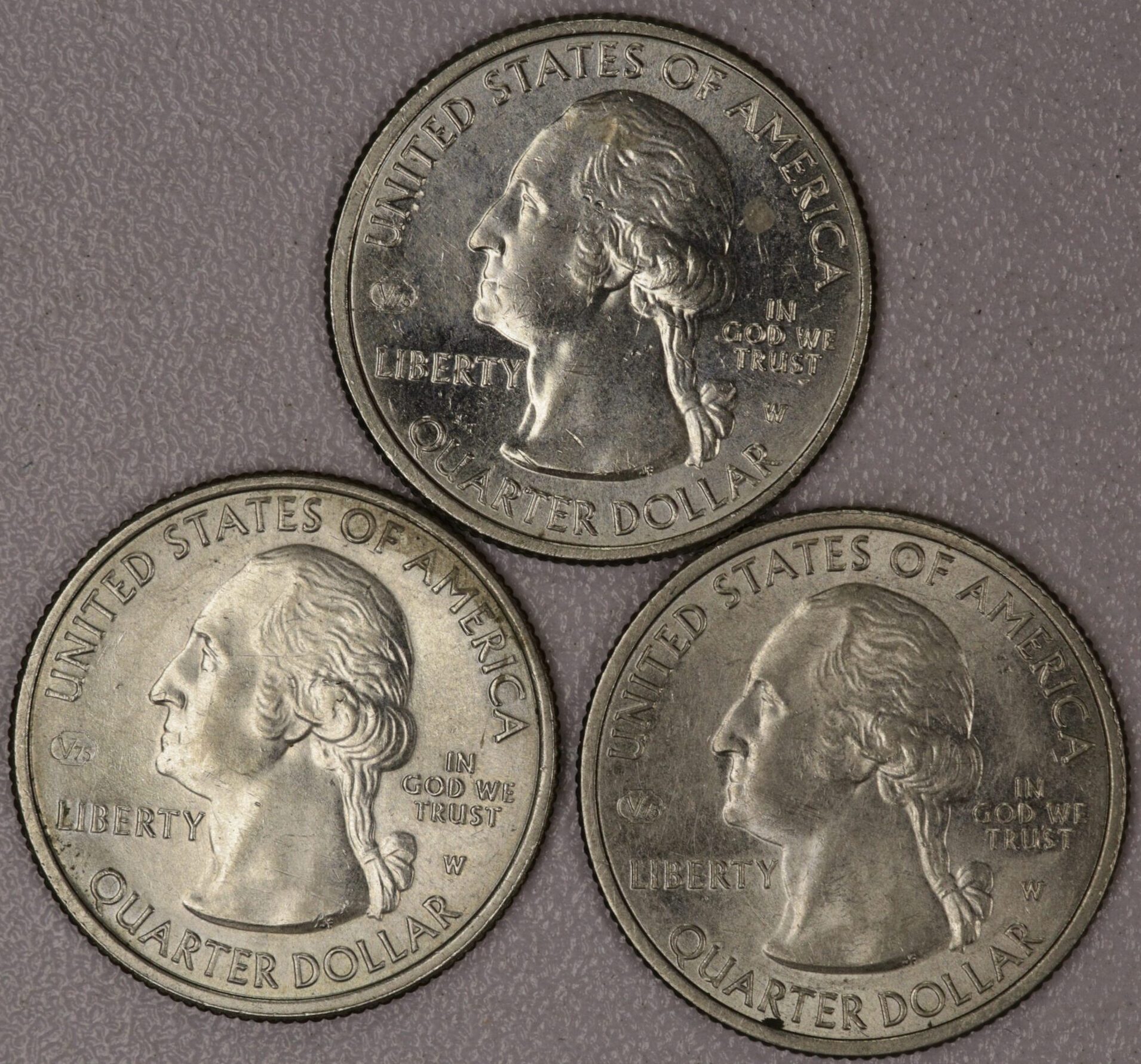 AUCTION- 2020 ATB Washington Quarters With "W" Mint Marks Weir Farm, Salt River Bay & Samoa National Park - Image 2