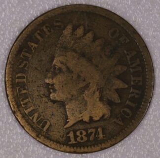 1874 Indian Head Cent Cleaned & Circulated